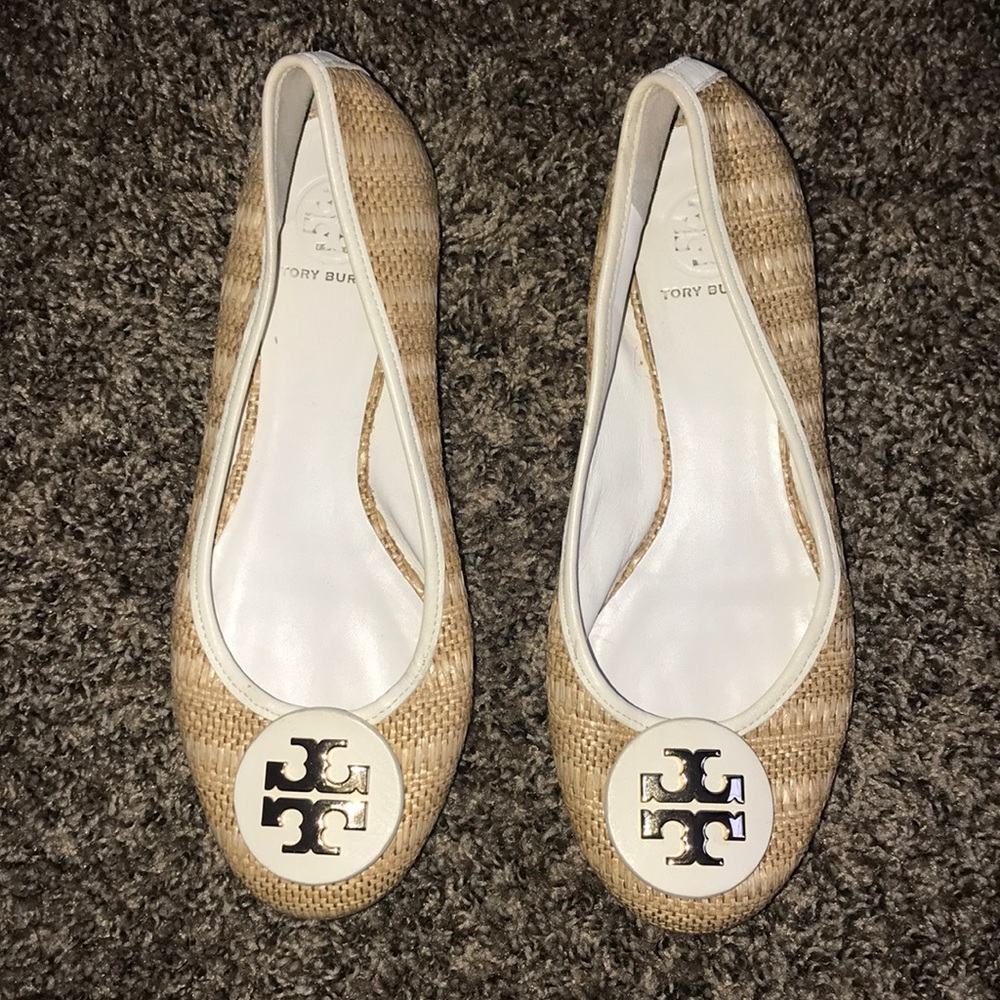 tory burch woven flats